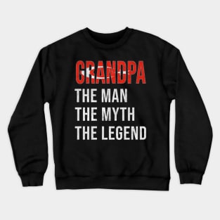 Grand Father Turkish Grandpa The Man The Myth The Legend - Gift for Turkish Dad With Roots From  Turkey Crewneck Sweatshirt